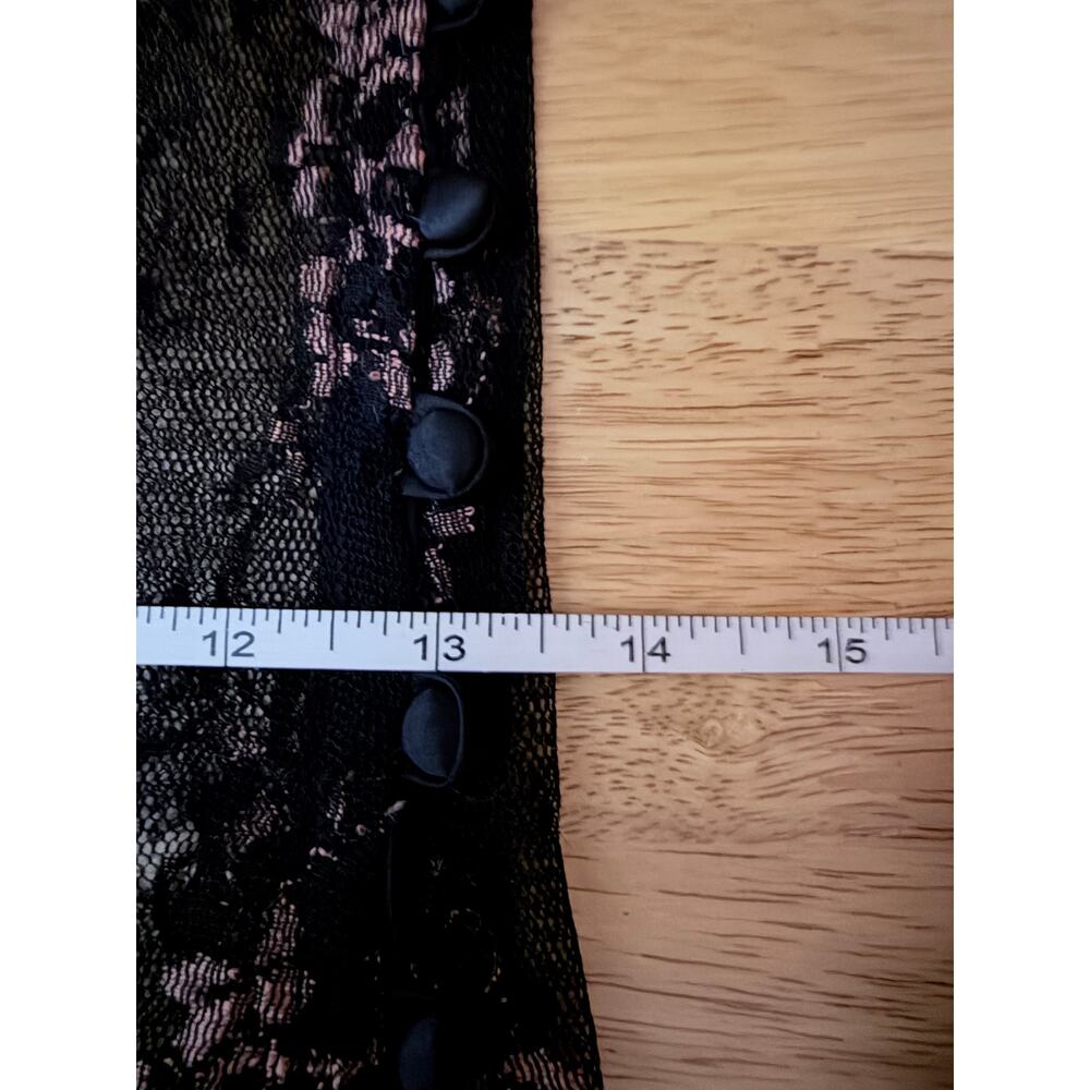 Vintage Wet Seal Black Sheer Lace Slip Dress Y2K Goth Grunge whimsigoth small - Picture 12 of 13